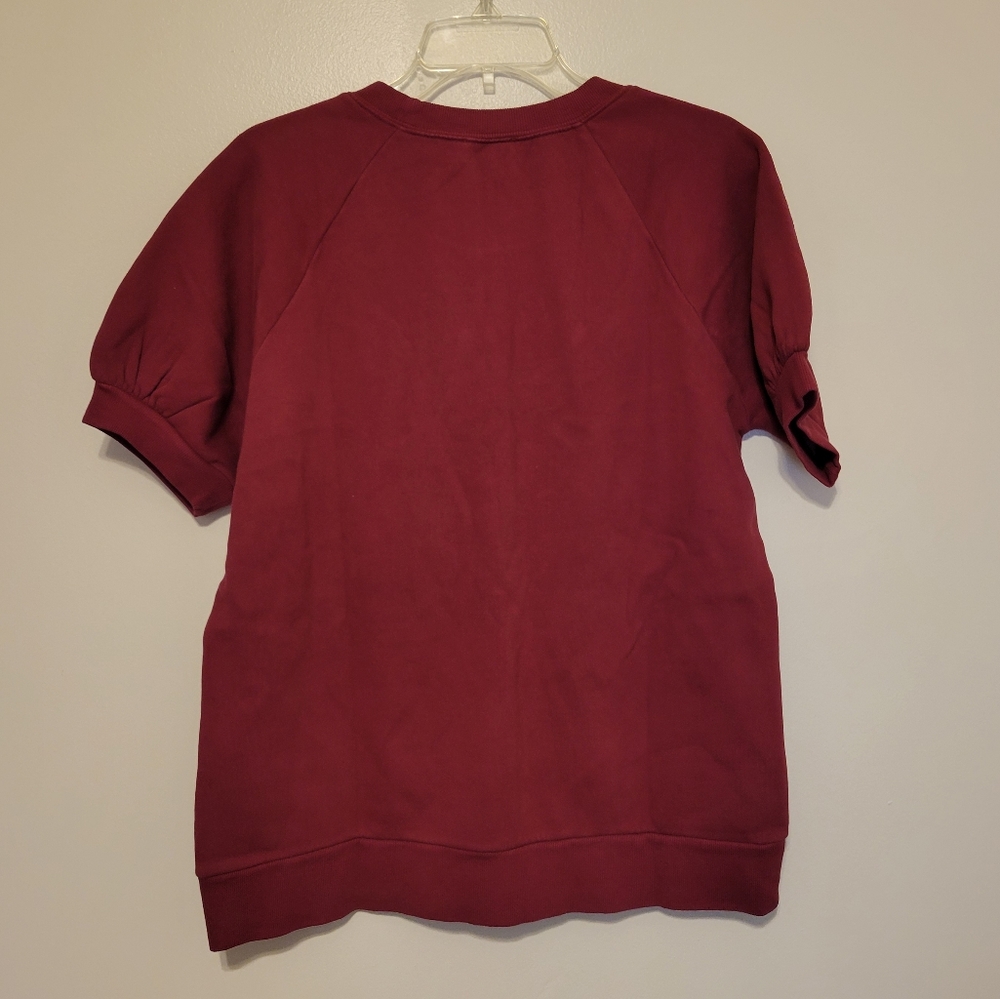 Nwt goodthreads Burgundy sweatshirt top - Picture 4 of 5